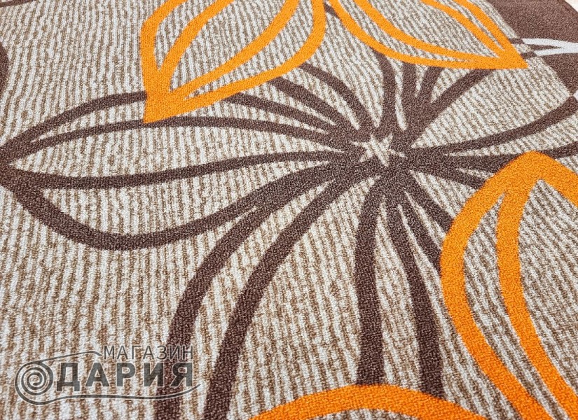 Мокетен килим ERIKA 8013 beige/orange елипса